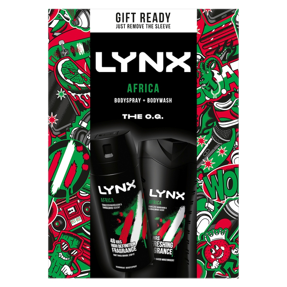 image 1 of Lynx Africa Bodyspray & Bodywash Gift Set