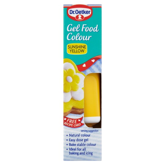 Dr Oetker Sunshine Yellow Gel Food Colour 10G Tesco Groceries