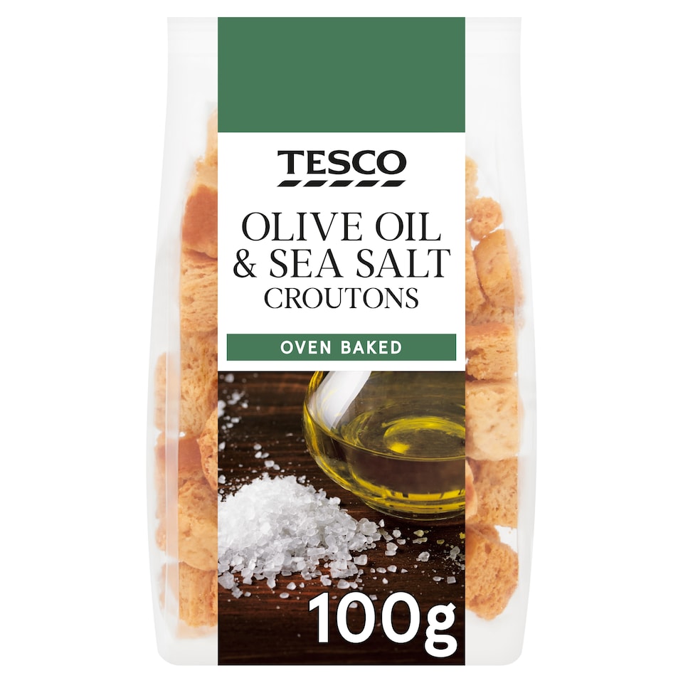 Tesco Olive Oil & Sea Salt Croutons 100G