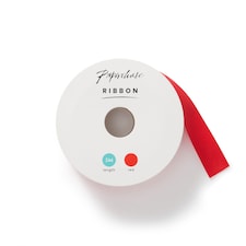 Paperchase 5m Grosgrain Ribbon - Red