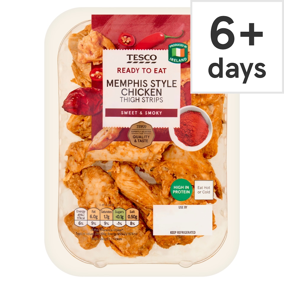 Tesco Memphis Style Chicken Thigh Strips 150g