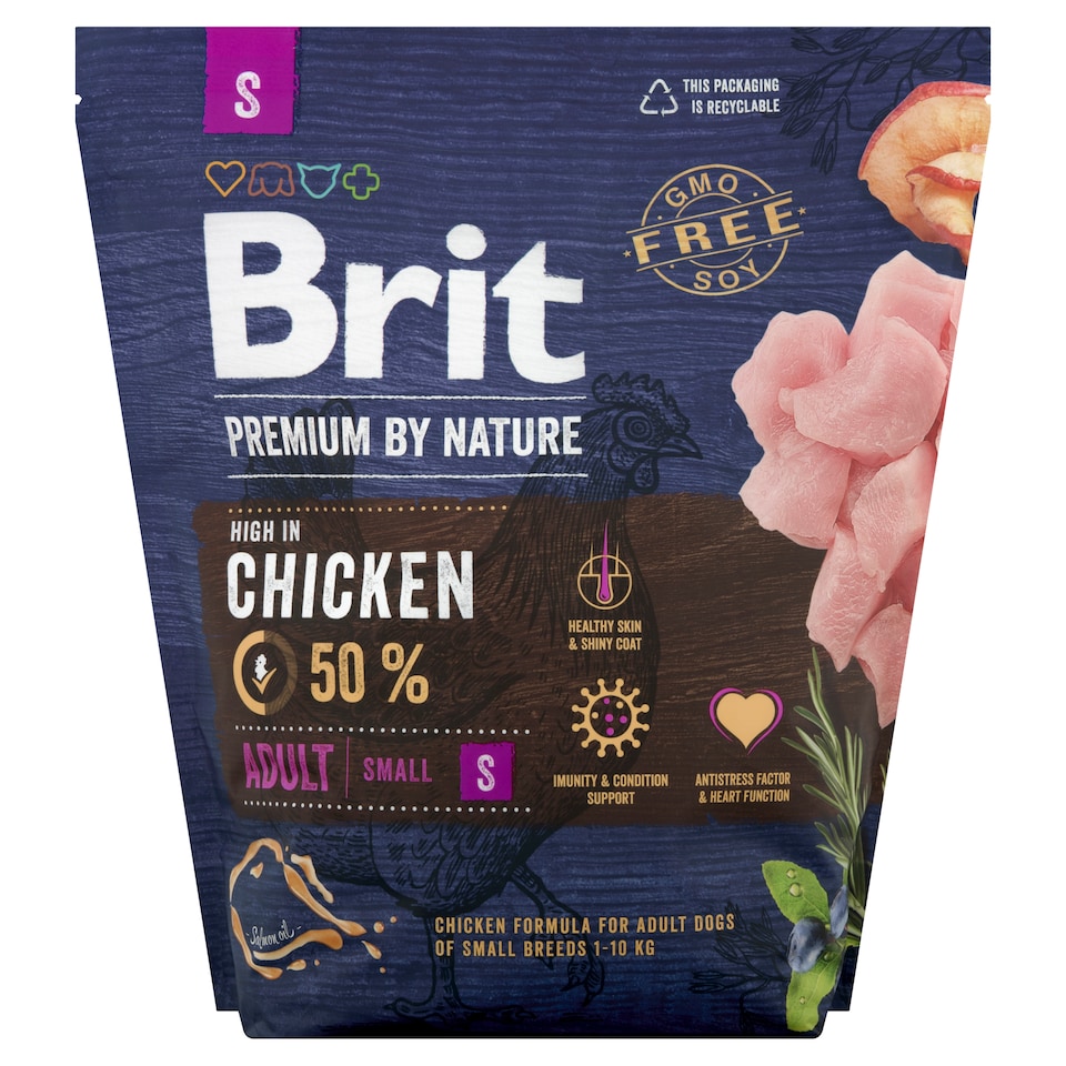 image 1 of Brit Premium by Nature Adult S Complete Feed for Dogs 1 kg