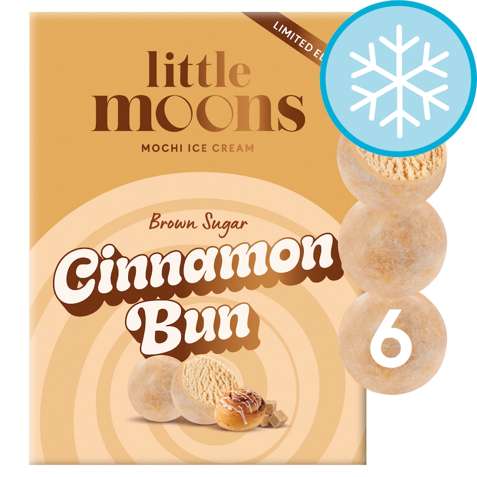 image 1 of Little Moons Cinnamon Bun Mochi Ice Cream 6x32g