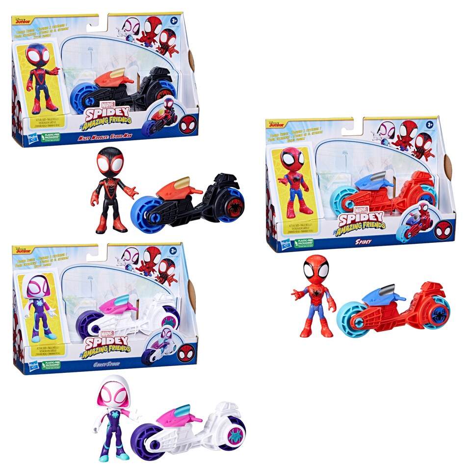 image 1 of Marvel Spidey and His Amazing Friends  GhostSpider with Motorcycle Set