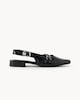 image 1 of F&F Pointed Toe Slingback Shoes in Black