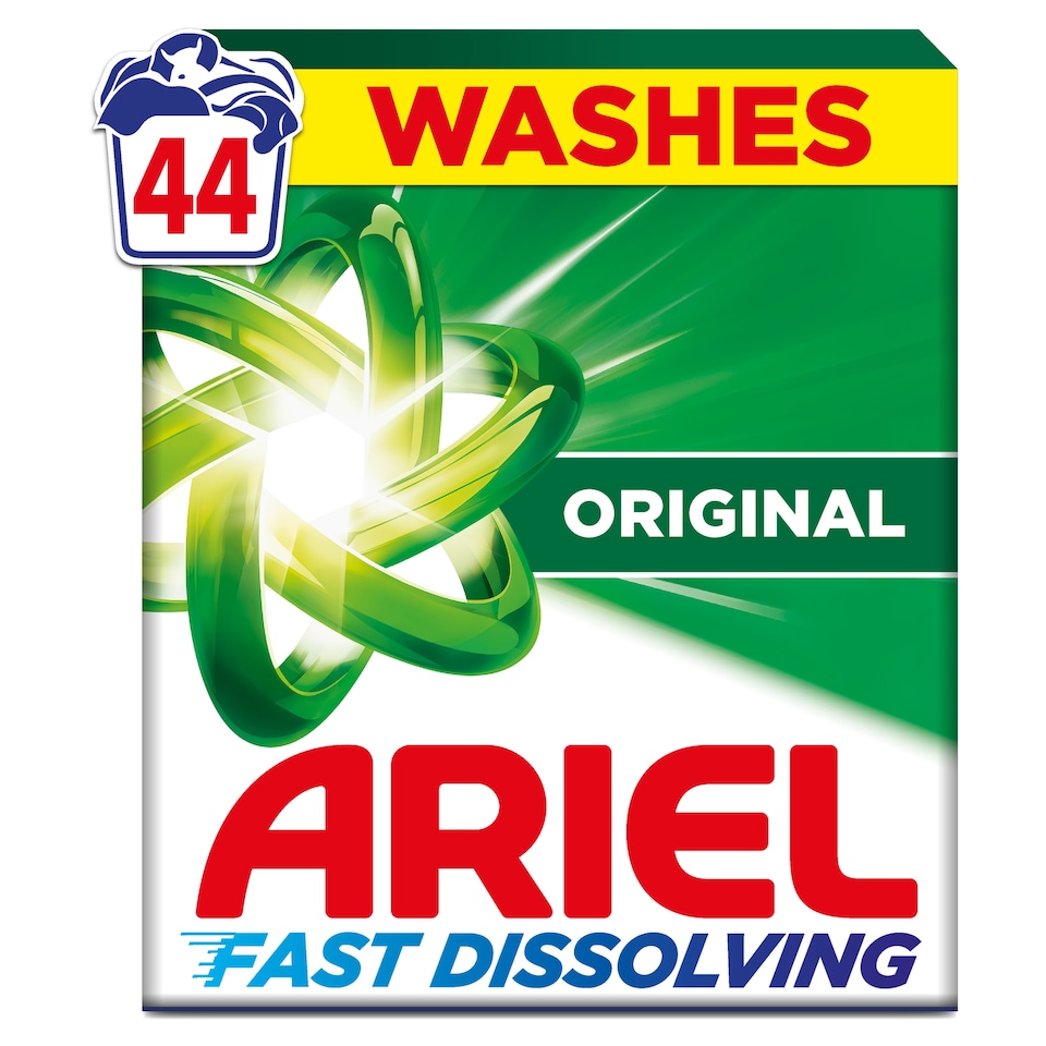 image 1 of Ariel Fast Dissolving Original Washing Powder 44 Washes 2200g