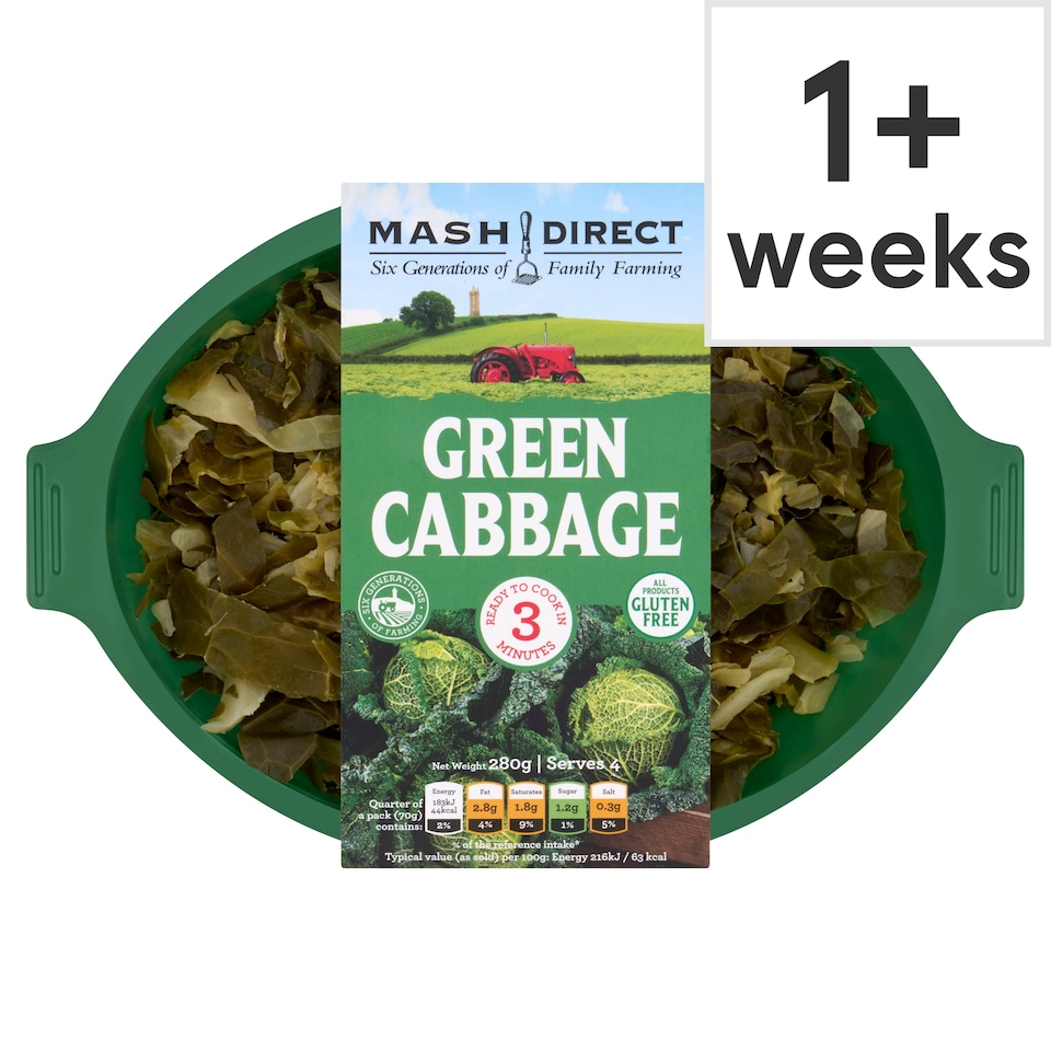 Mash Direct Green Cabbage 280G