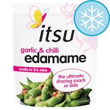 itsu garlic & chilli tumbled edamame 300g