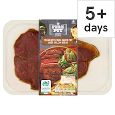 Tesco Fire Pit Texan style BBQ Quick Fry Beef Sirloin Steak 185g