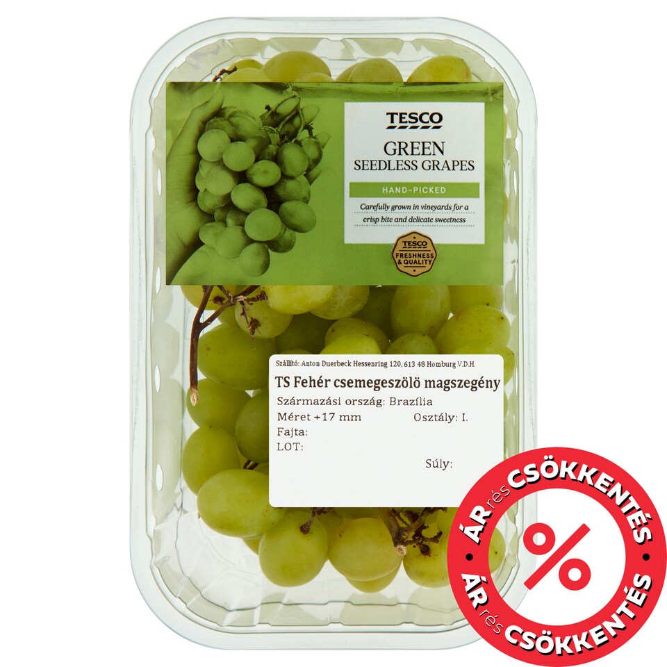 Tesco magszegény fehér csemegeszőlő 500 g