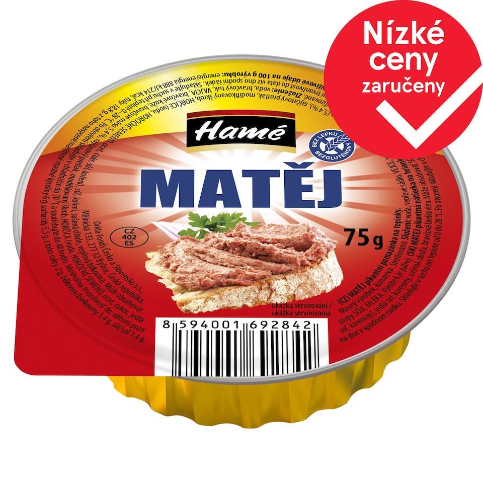 Hamé Matěj pikantní pomazánka na topinky 75g