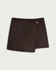 image 5 of F&F Faux Suede Wrap Mini Skirt in Chocolate