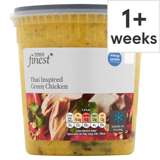 Tesco Finest Thai Inspired Green Chicken Soup 600G Tesco Groceries