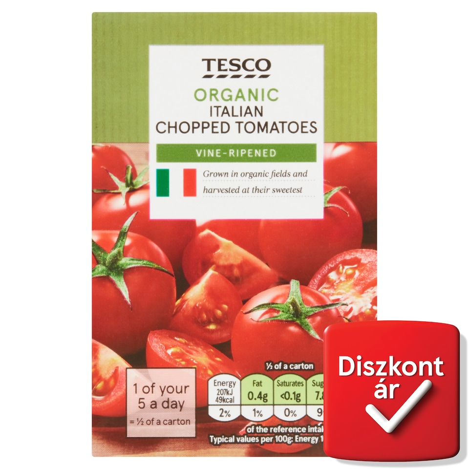 Tesco Bio darabolt paradicsom 390 g
