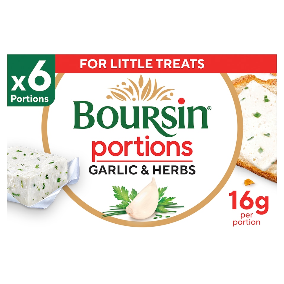 Boursin Garlic & Herb Cheese 6 Pack, 96 G