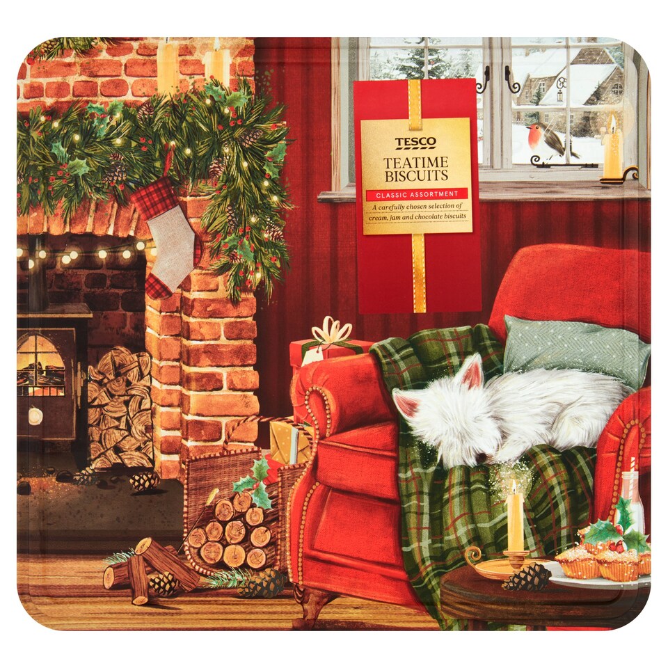 tesco christmas tin biscuits