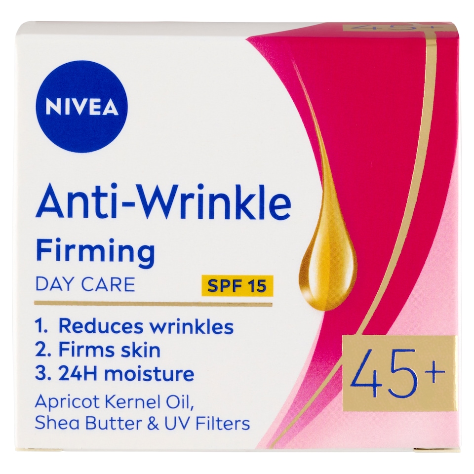 NIVEA Anti-Wrinkle Firming nappali arckrém 45+ SPF15 50 ml  1. kép