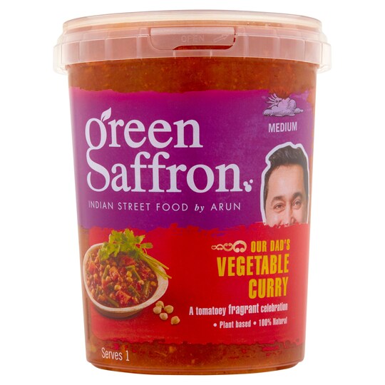 Green Saffron Our Dads Vegetable Curry 440G Tesco Groceries