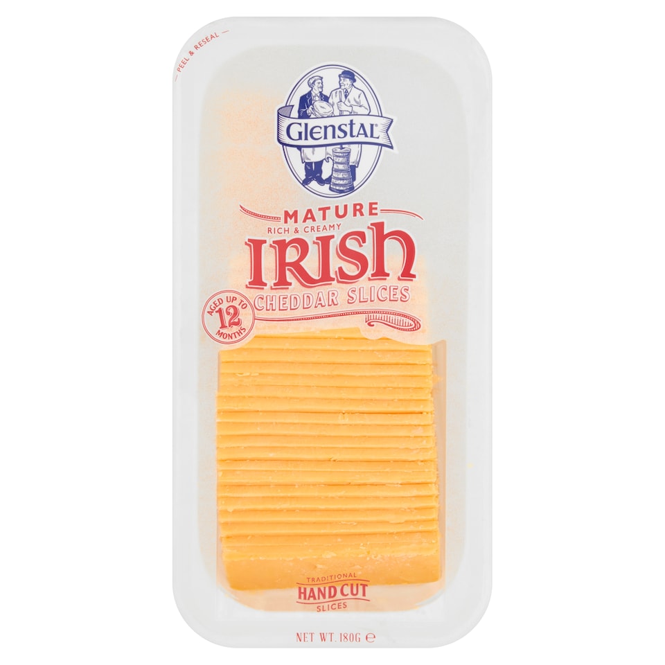Mature Sliced Irish Coloured Cheddar 180G