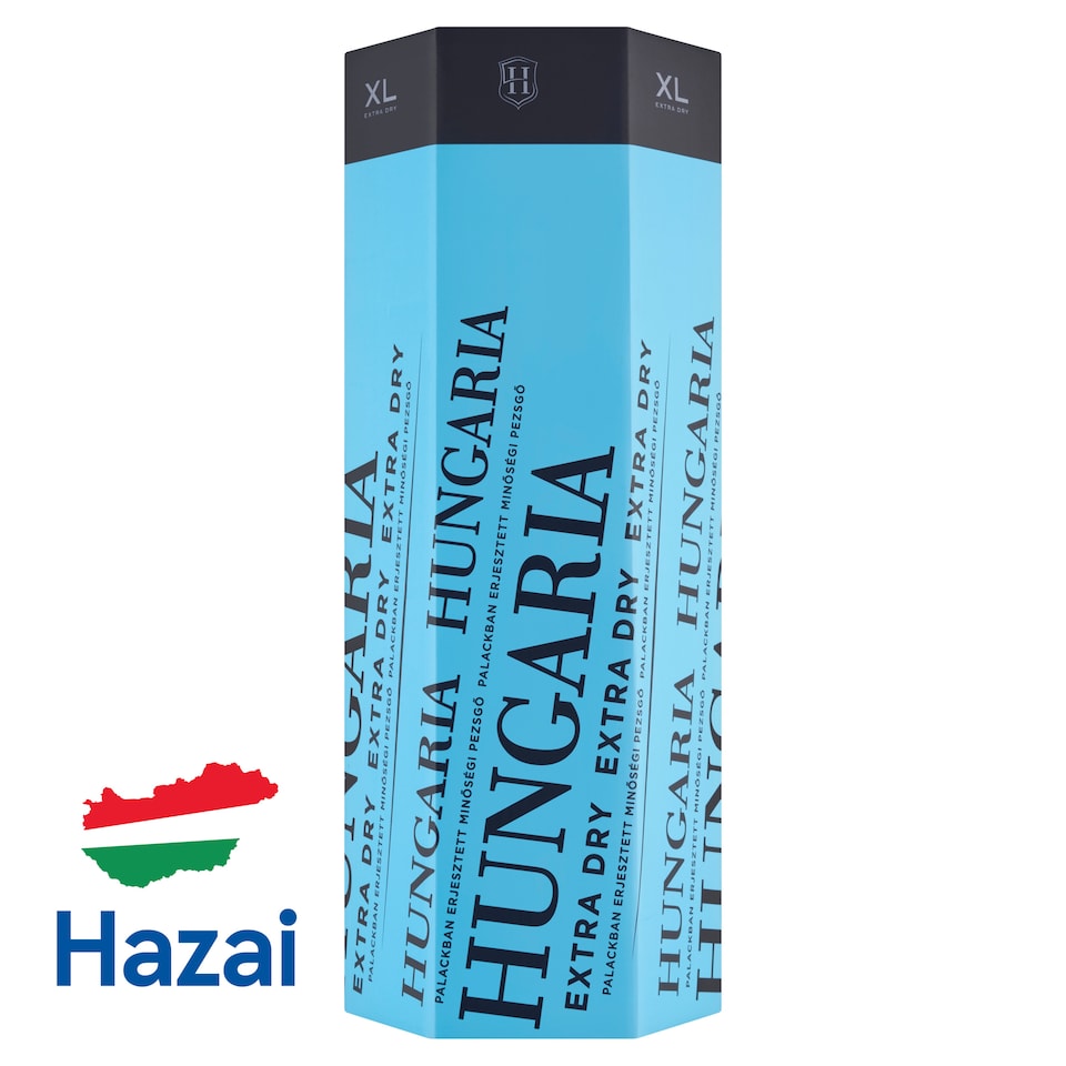 Hungaria különlegesen száraz fehér minőségi pezsgő díszdobozban 12,5% 1,5 l  1. kép