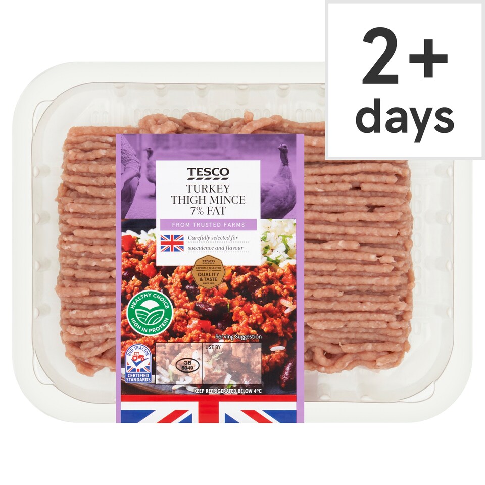 Tesco Turkey Thigh Mince 7% Fat 250g