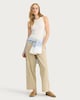 image 2 of F&F Cotton Rich Ribbed Racer Back Vest in Cream