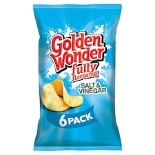 Golden Wonder Salt & Vinegar Crisps 6X25g