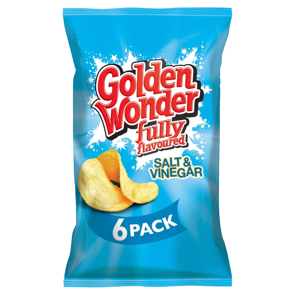 Golden Wonder Salt & Vinegar Crisps 6X25g
