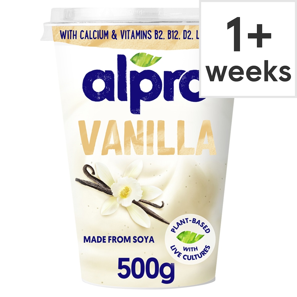 image 1 of Alpro Vanilla Dairy Free Soya Yoghurt Alternative 500g