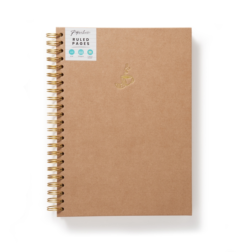Paperchase Icons A4 Notebook - Coffee
