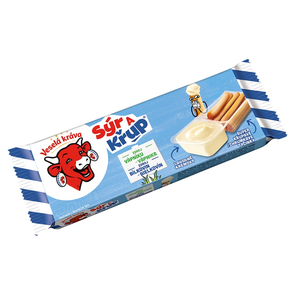 Veselá Kráva Sýr a Křup Lahodný syr & chrumkavé tyčinky 35 g