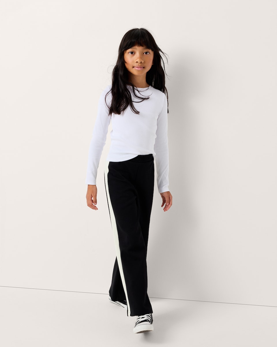 image 1 of F&F Girls 3-Pack Cotton Rich Ribbed Tops in Multi