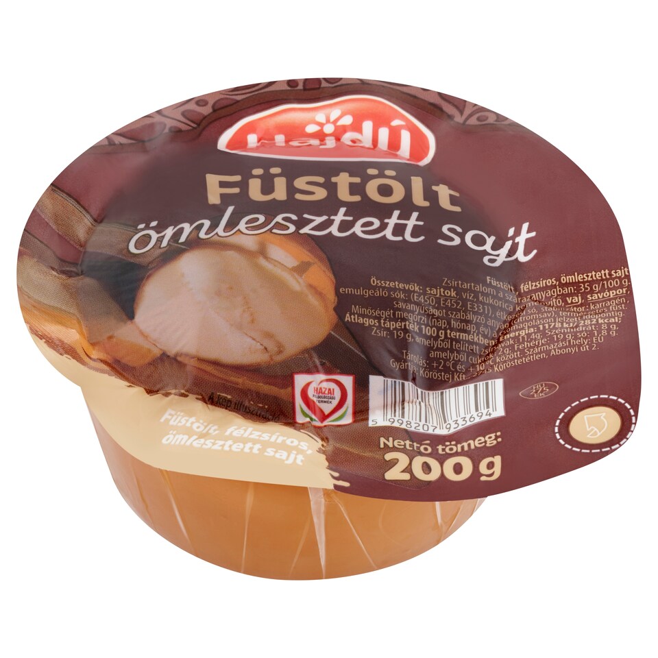 Hajdú füstölt ömlesztett sajt 200 g  1. kép