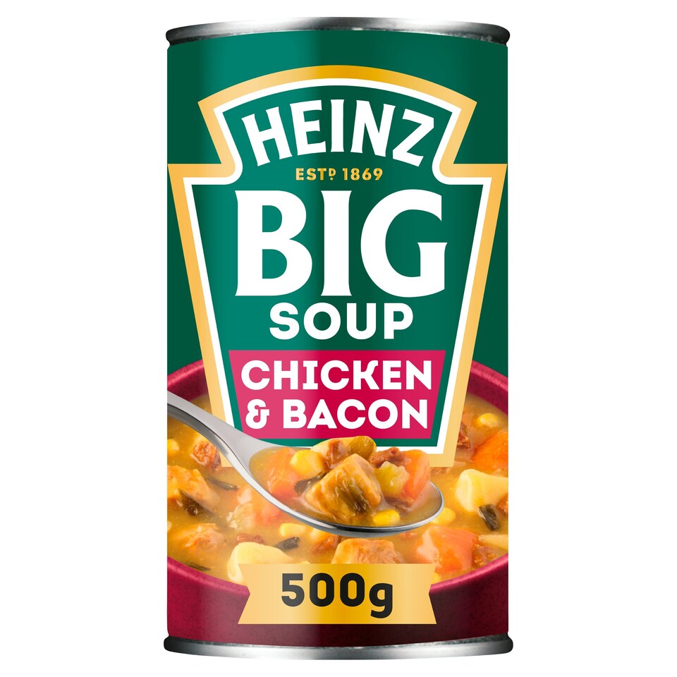 Heinz Big Soup Chicken & Bacon 500G Tesco Groceries