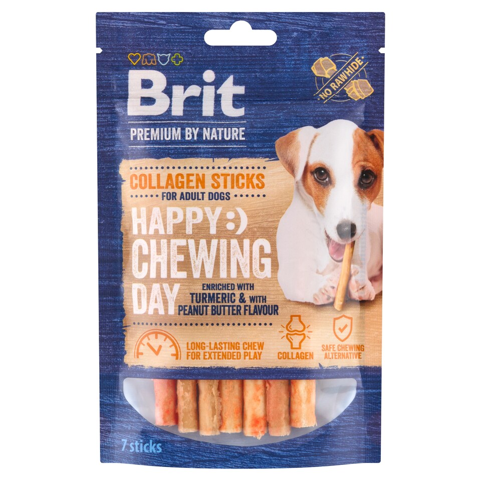 Obrázek 1 pro produkt Brit Premium by Nature Kolagenové tyčinky obohacené o kurkumu a s příchutí arašídového másla 50g