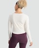 image 3 of F&F Active Modal Rich Long Sleeved Drawstring Top in Cream