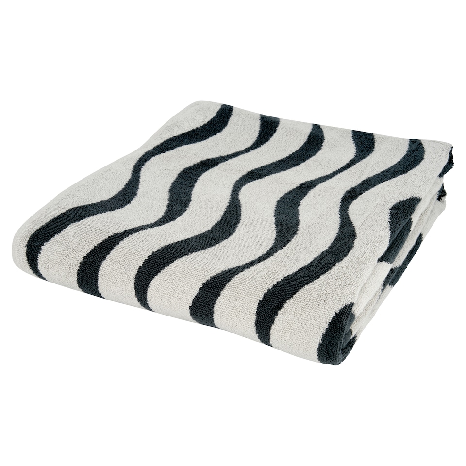 F&F Home Grey Wave Design Bath Towel