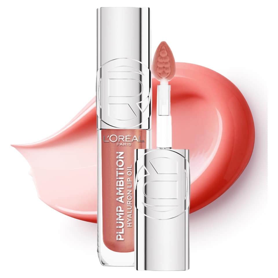 image 1 of L'Oréal Paris Plump Ambition Lip Oil, 650 Nude Macaron, 5ml