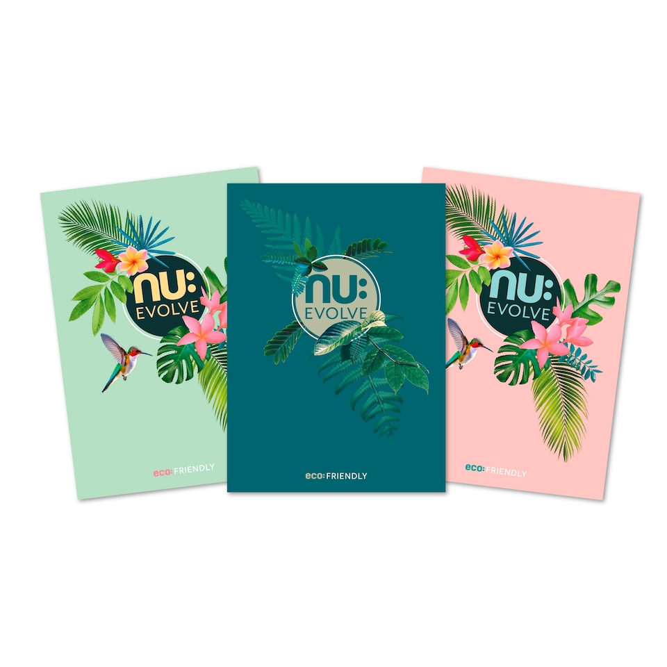 Nu Evolve Tropical A4 Exercise Book - Assorted