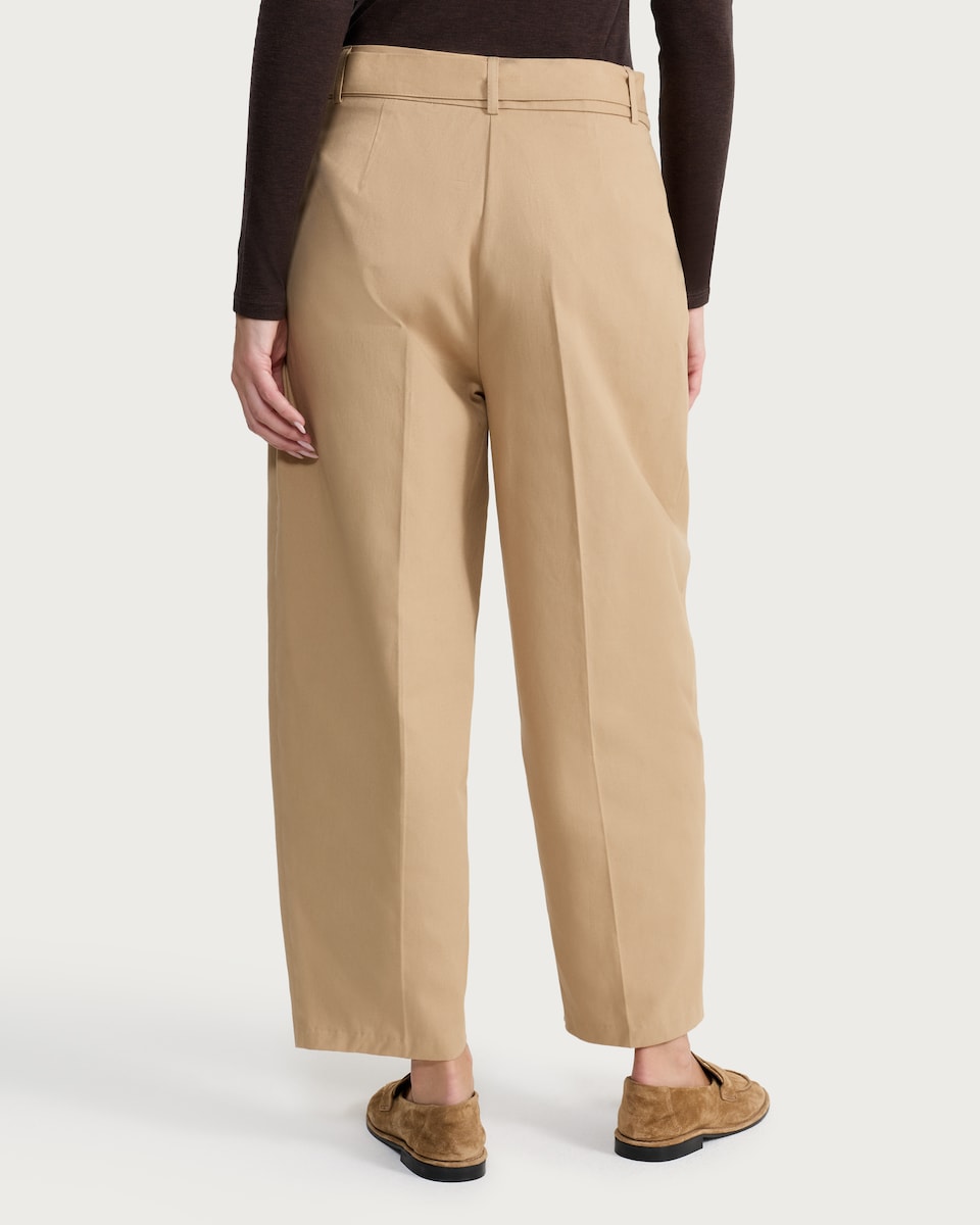image 1 of F&F Tie Waist Trousers in Mink