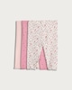 image 2 of F&F Baby 3-Pack Cotton Rich Floral Ribbed Leggings in Pink