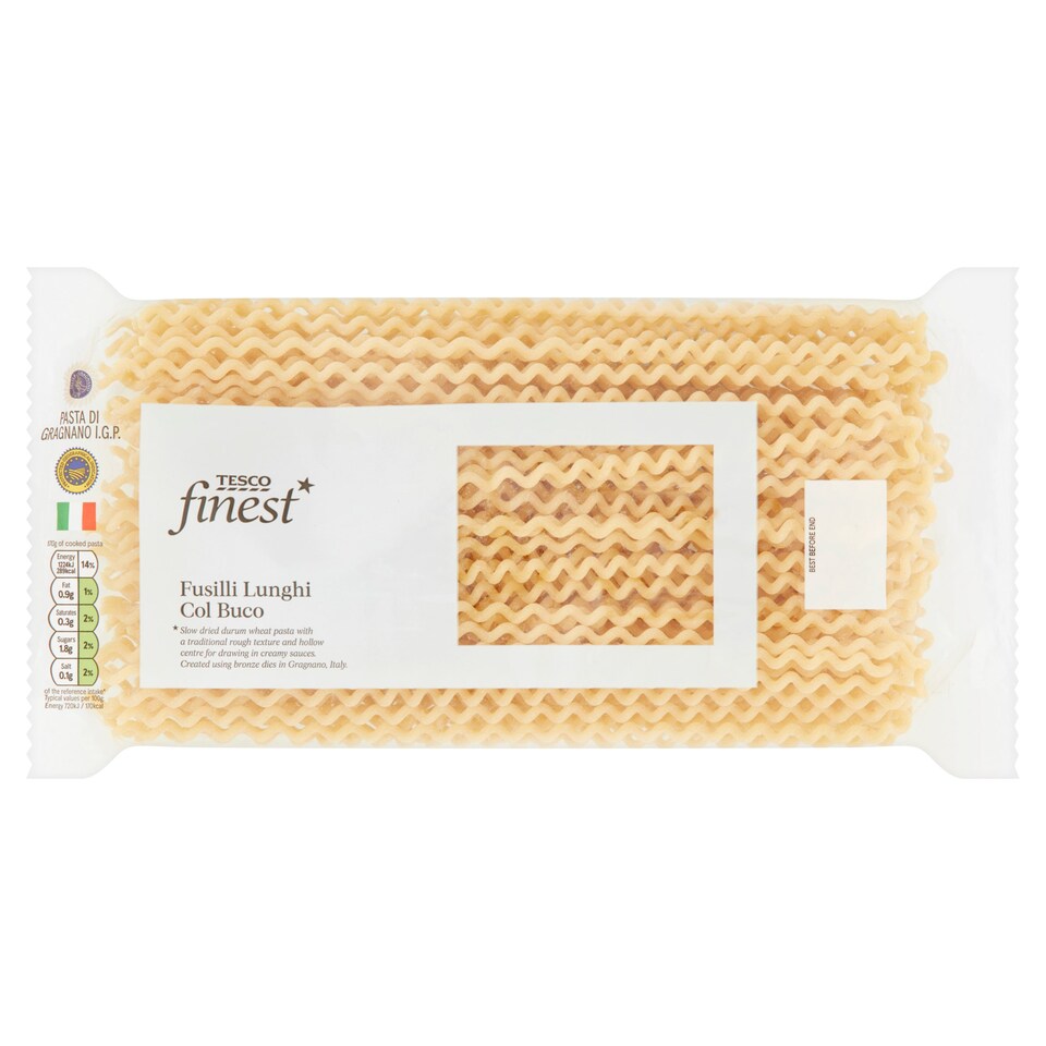 Tesco Finest Fusilli Lunghi Pasta 500G