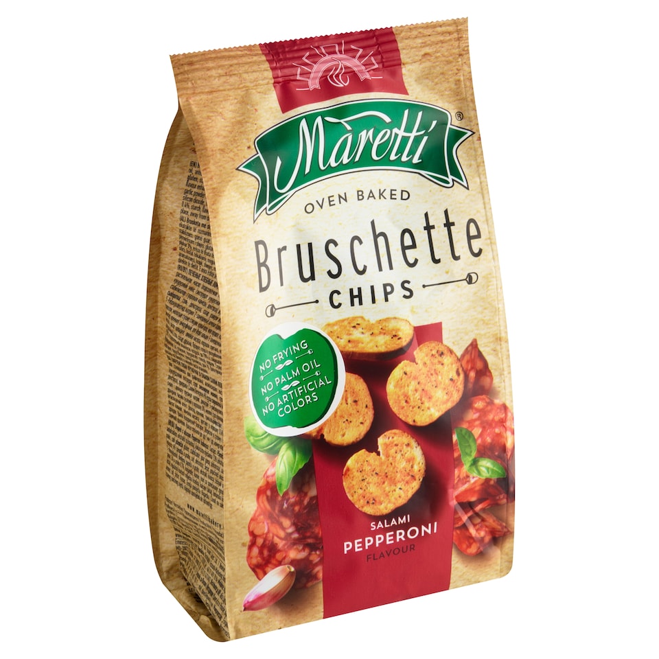 image 1 of Maretti Bruschette Chips Salami Pepperoni Flavour 70g