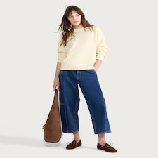 F&F Seam Detail Long Sleeved Oversized Fit Jumper in Yellow