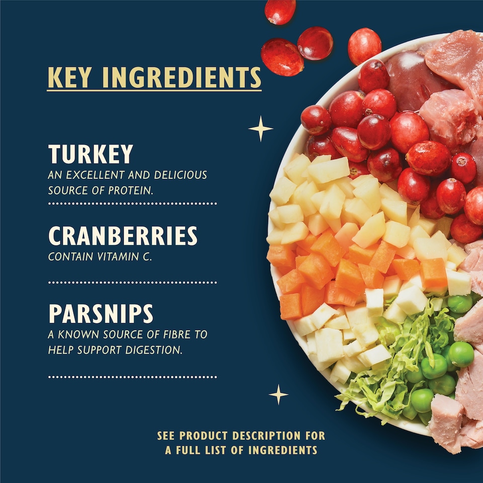 image 1 of Lily's Kitchen Christmas Dinner Turkey with Ham & All the Trimmings Dog Food 400g