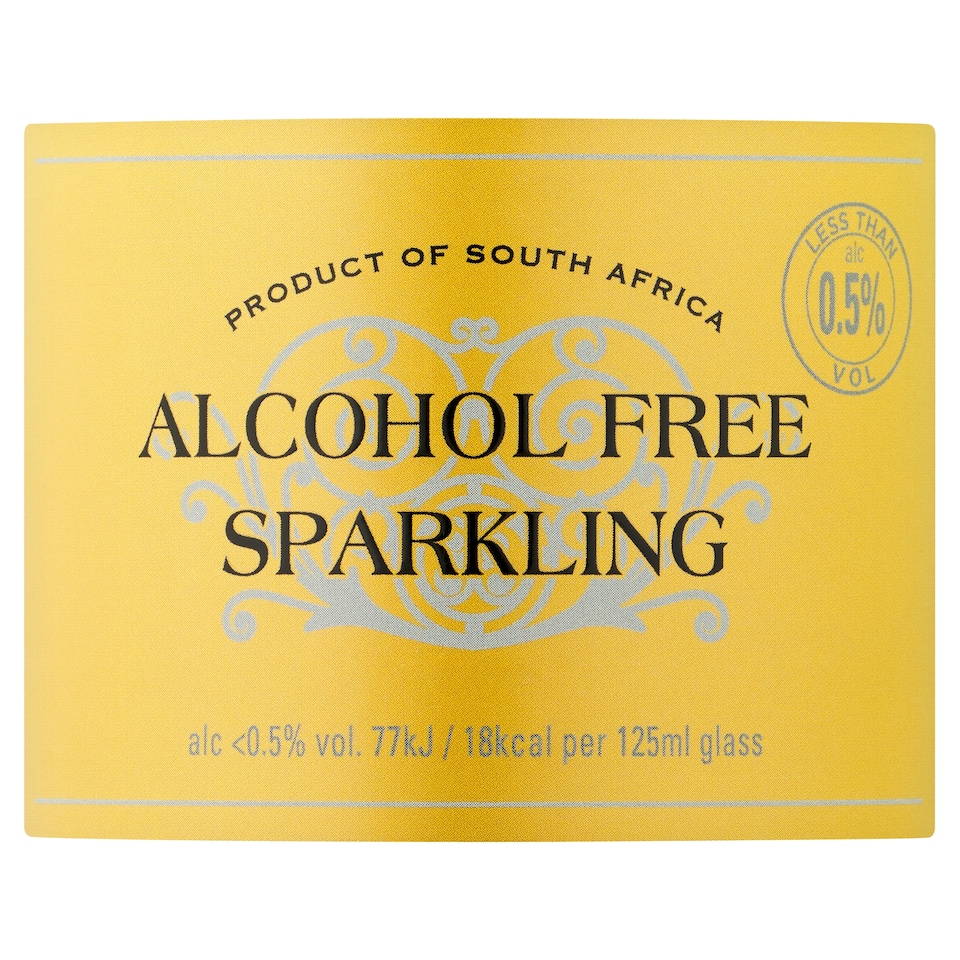 image 1 of Tesco Alcohol Free Sparkling White Wine 75Cl