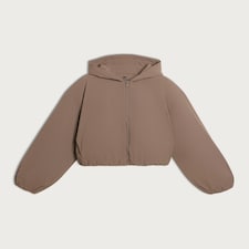F&F Active OUTDOOR Padded Hooded Zip Up Jacket in Brown