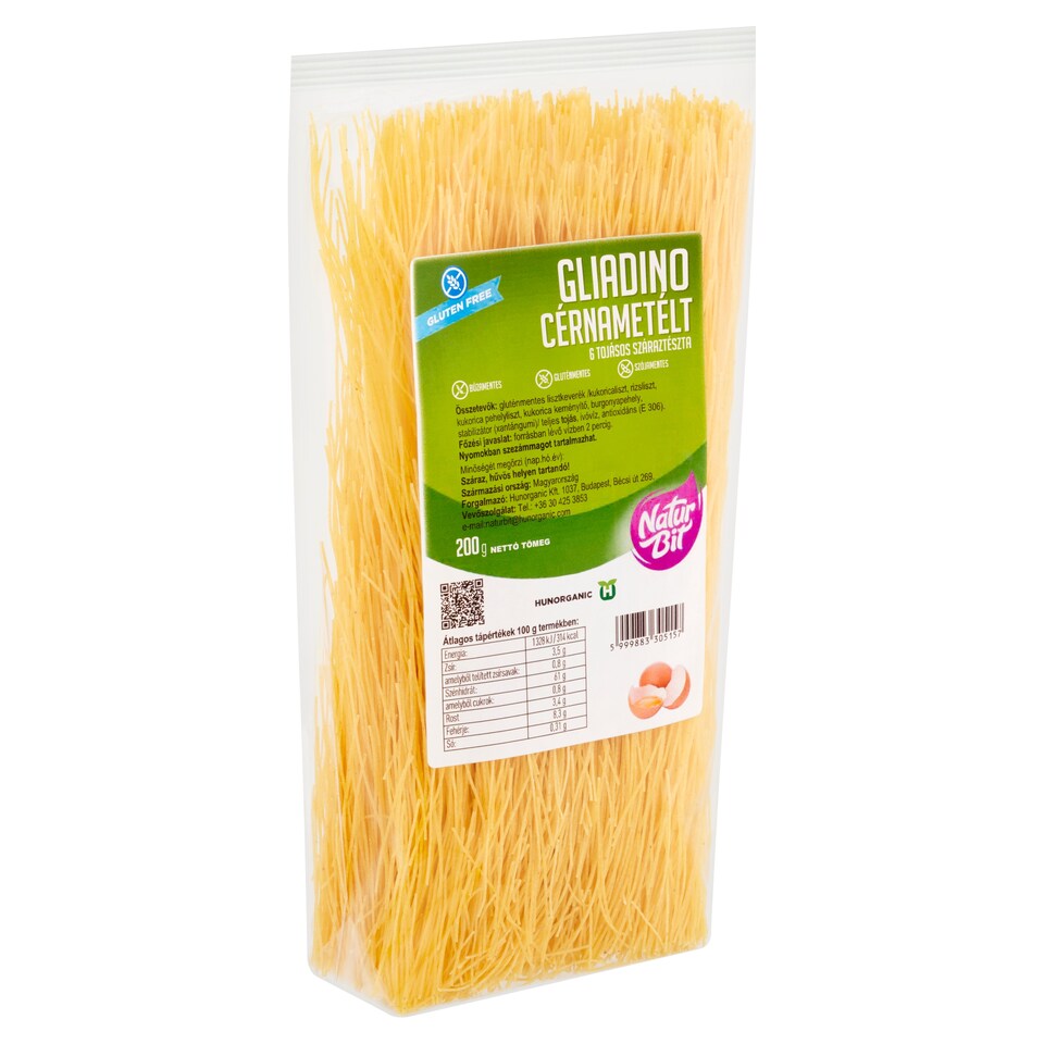 Naturbit Gliadino cérnametélt 6 tojásos száraztészta 200 g