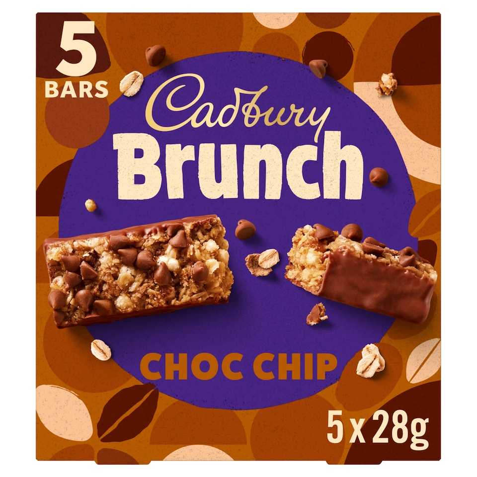 image 1 of Cadbury Brunch Cereal Bars - Choc Chip 5 x 28g