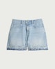 image 4 of F&F Pure Cotton Embroidered Denim Shorts in Blue